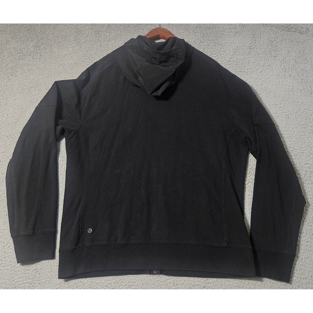 Lululemon Studio Hoodie Mens XXL 2XL Full Zip‎ Black French Terry Athletic Fit - Picture 2 of 8